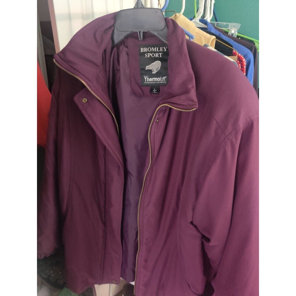 Bromley Sport Women's Purple Thermolite Insulated Lined Full Zip Jacket Size L